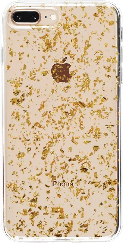 Morning Sparkle | Rose and Gold Flaked Clear Case