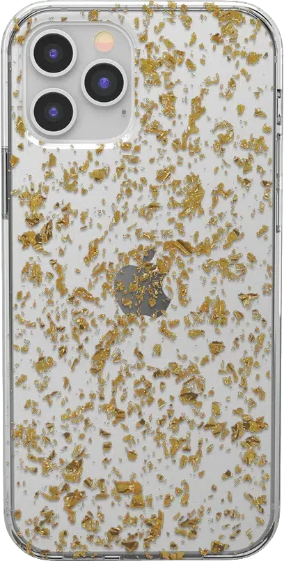 Morning Sparkle | Rose and Gold Flaked Clear Case