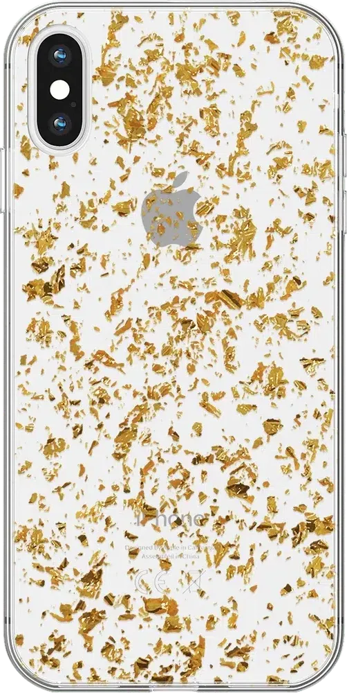 Morning Sparkle | Rose and Gold Flaked Clear Case