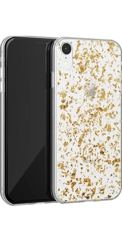 Morning Sparkle | Rose and Gold Flaked Clear Case