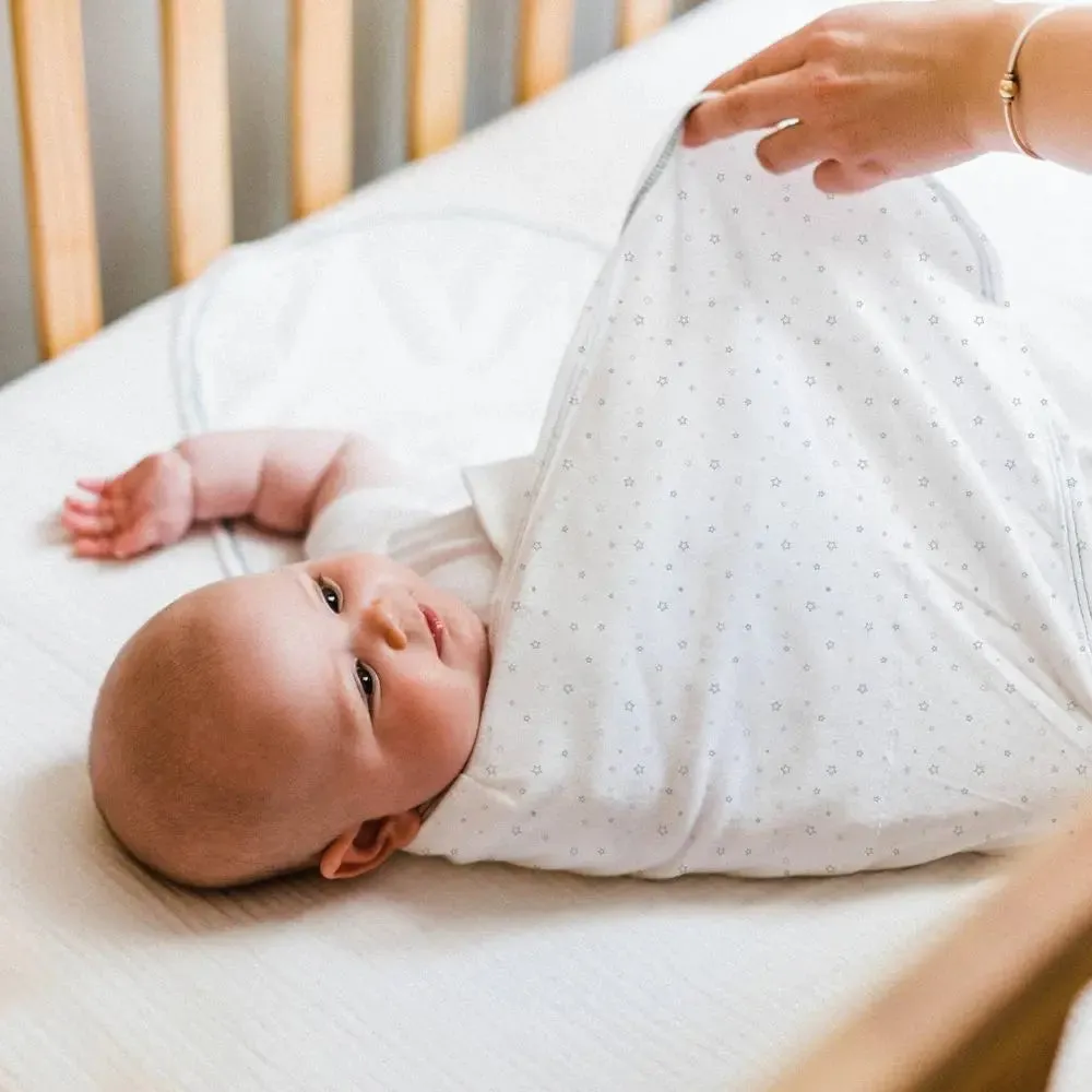 Nested Bean Zen 100% Cotton Swaddle Wrap Classic 0-6M - Stardust Gray