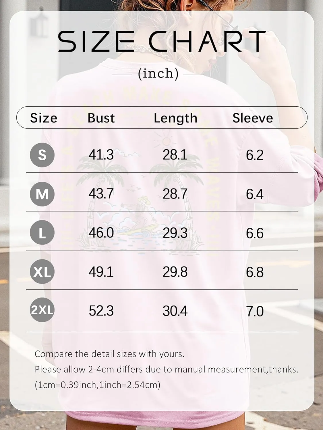 OUNAR Womens Funny Oversized Graphic Tshirt Life's A Beach Make Some Waves Tees Casual Loose Drop Shoulder Tops