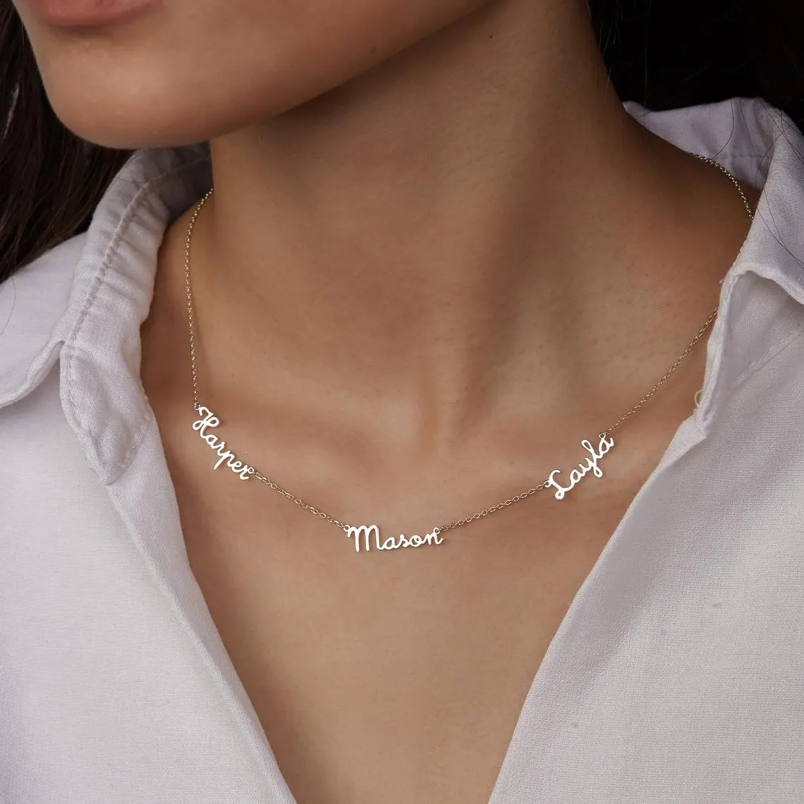 Personalized Multi Name Necklace