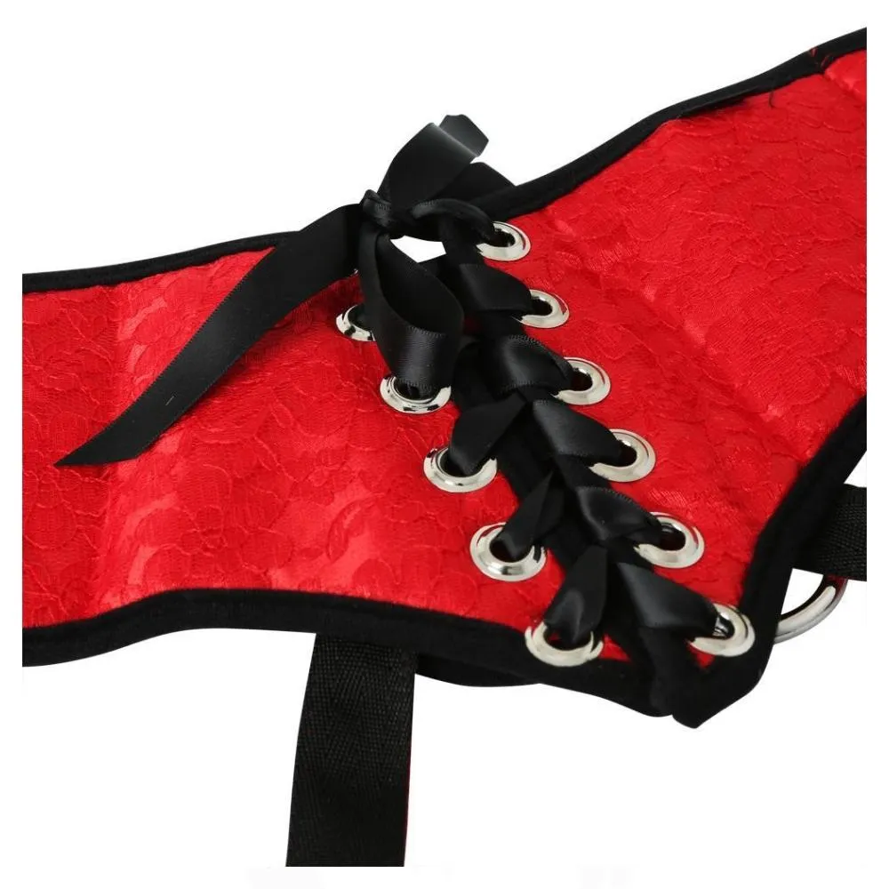 Plus Size Red Corsette Harness