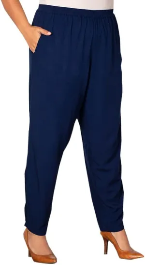 Plus Size Tailored Rayon Pants