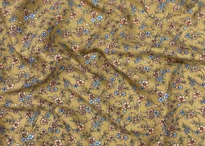 Poly Viscose Soft Blend - Beige Floral