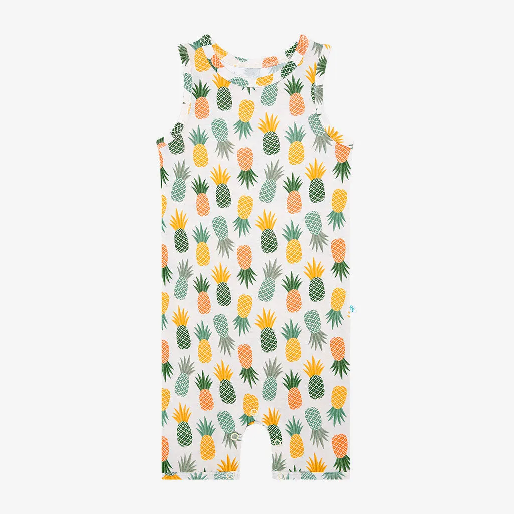 Posh Peanut Basic Racerback Short Romper ~ McGuire