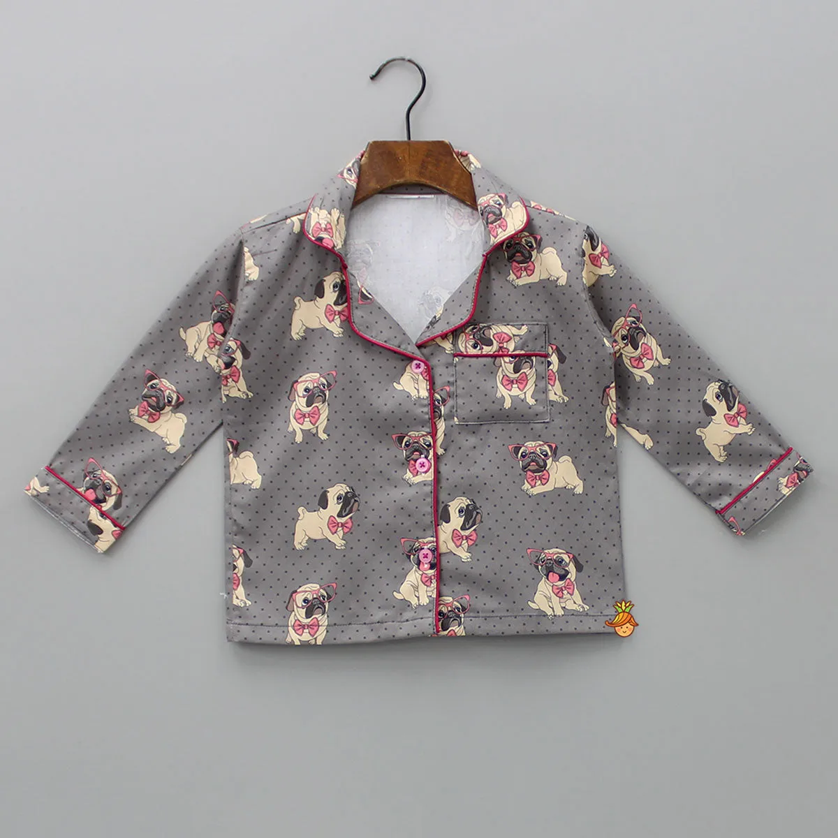 Pre Order: Cute Pug Printed Sleepwear