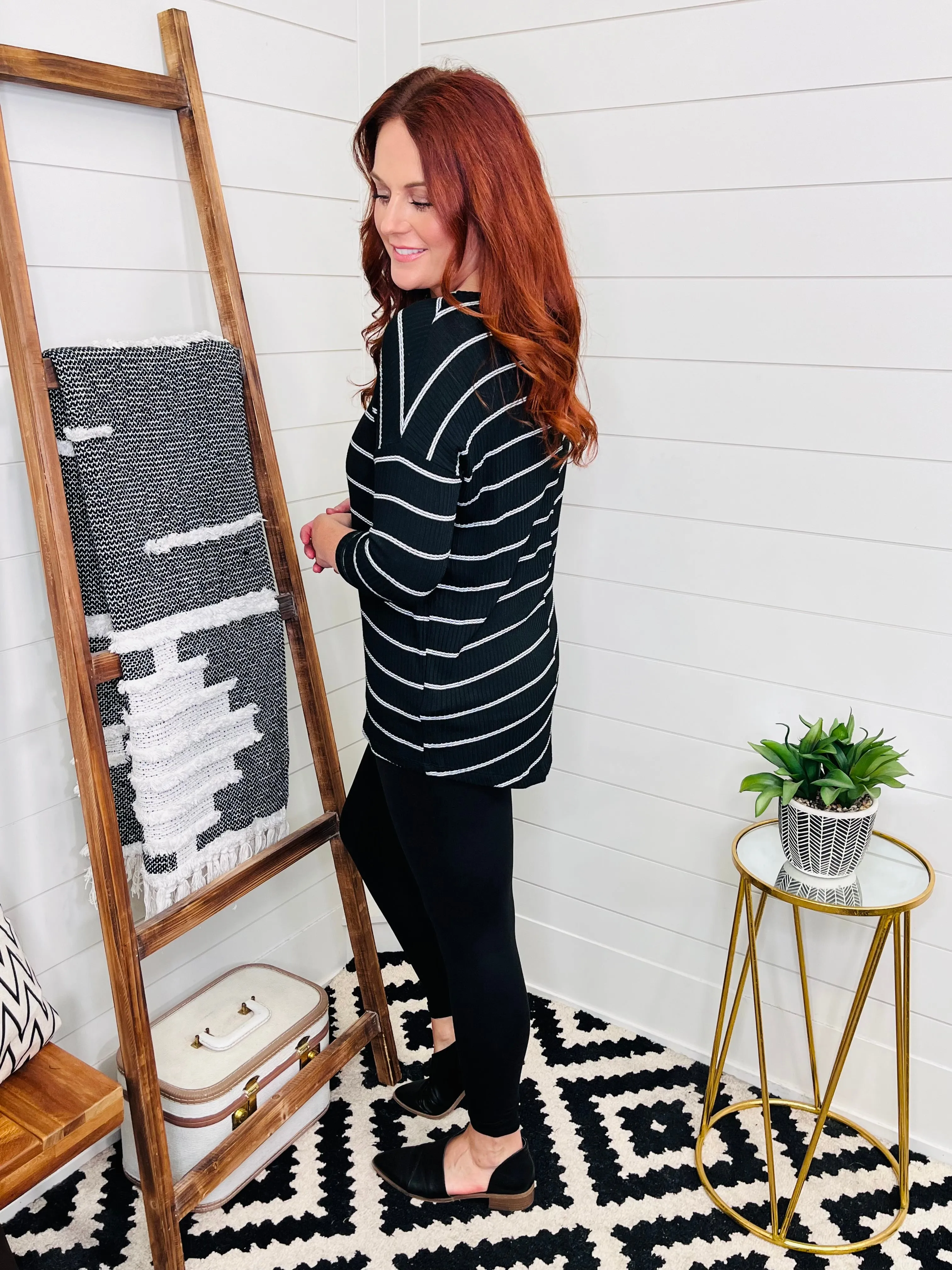 Riley Ribbed Tunic Top : 2 Colors