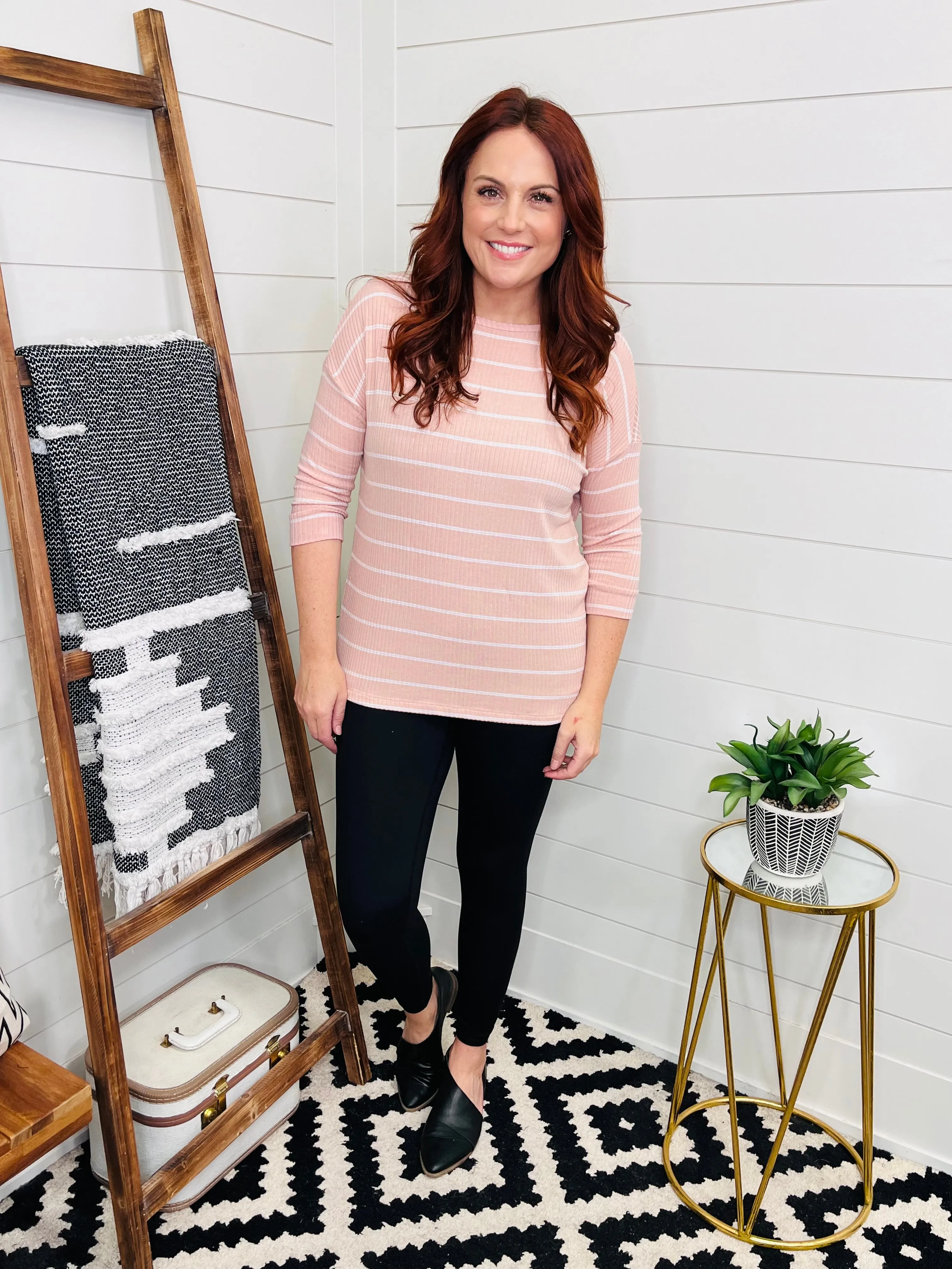 Riley Ribbed Tunic Top : 2 Colors