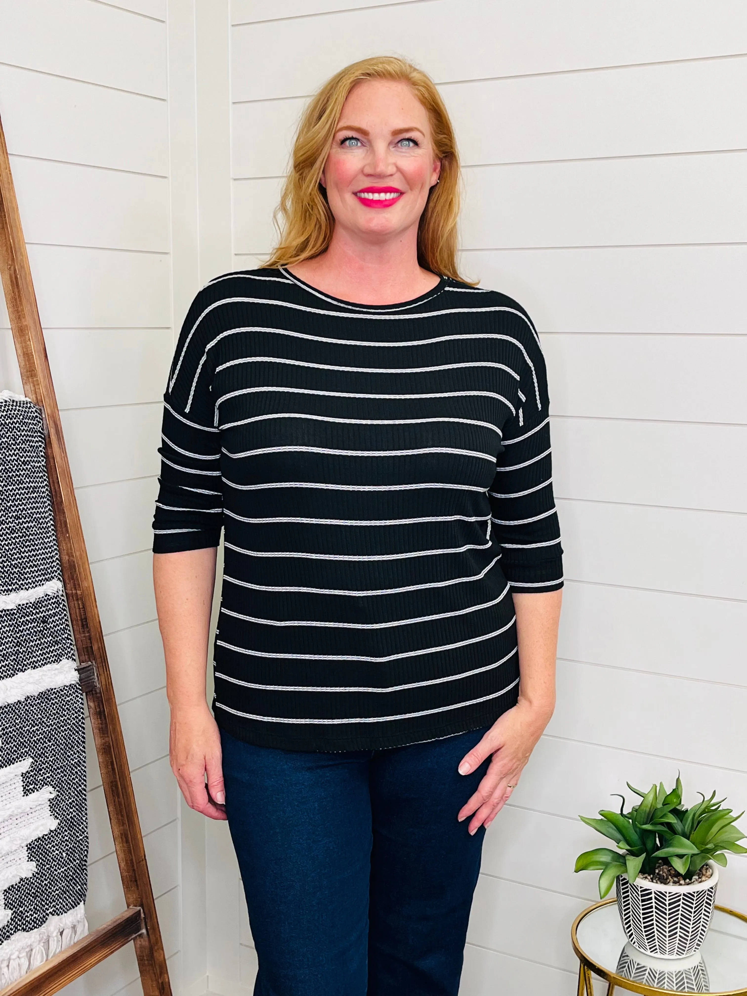 Riley Ribbed Tunic Top : 2 Colors