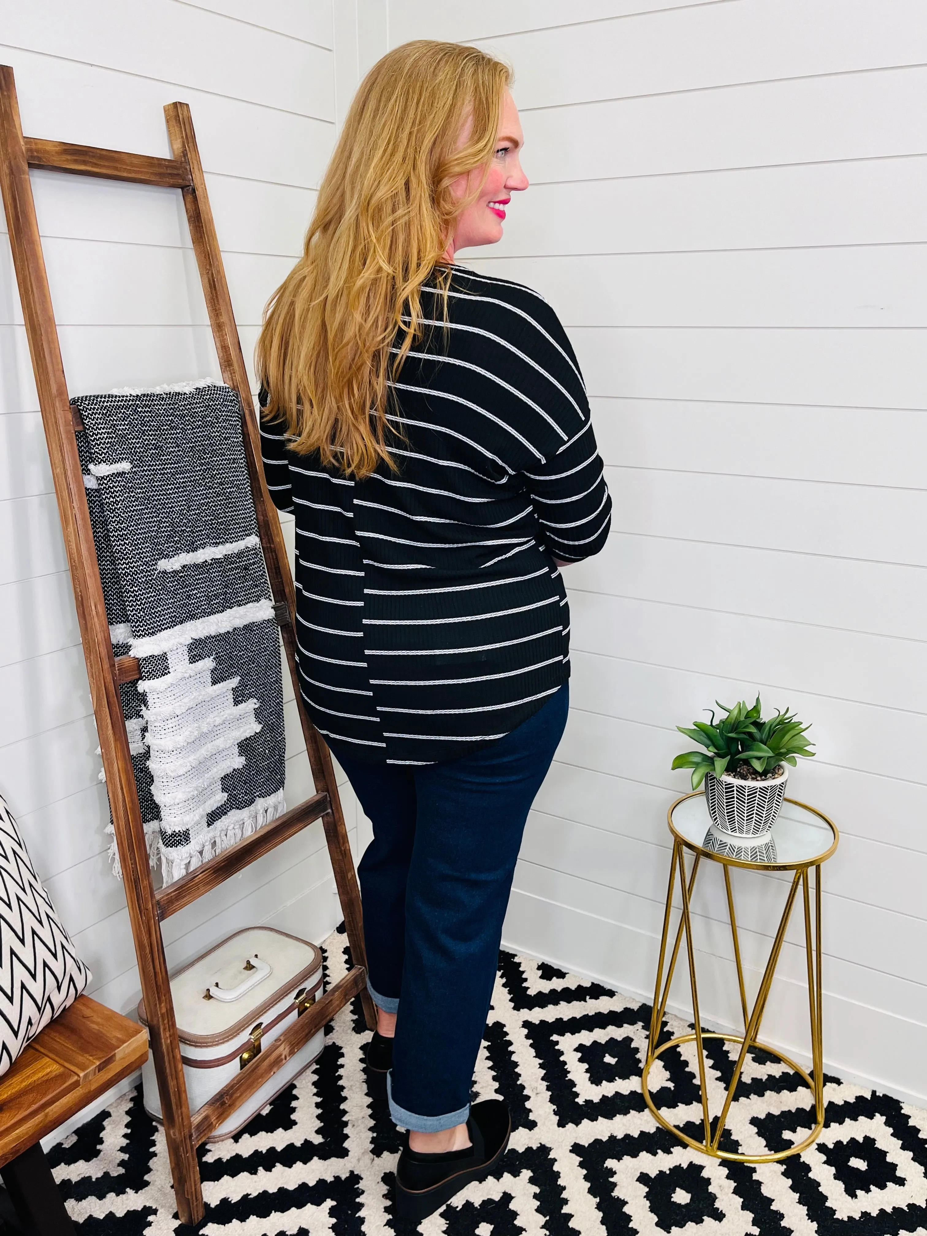 Riley Ribbed Tunic Top : 2 Colors