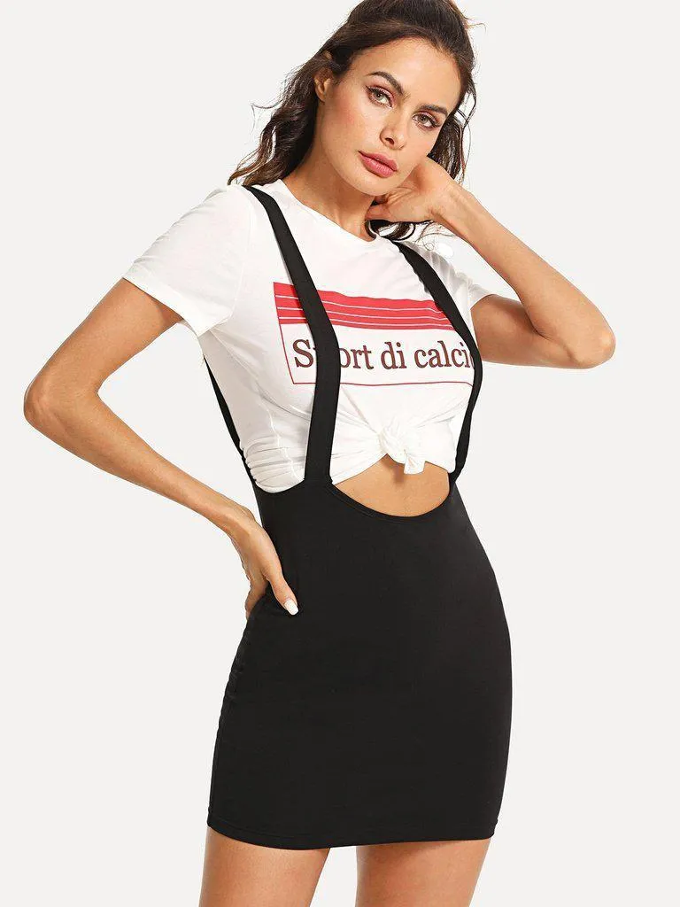 Slim Fit Pinafore Skirt