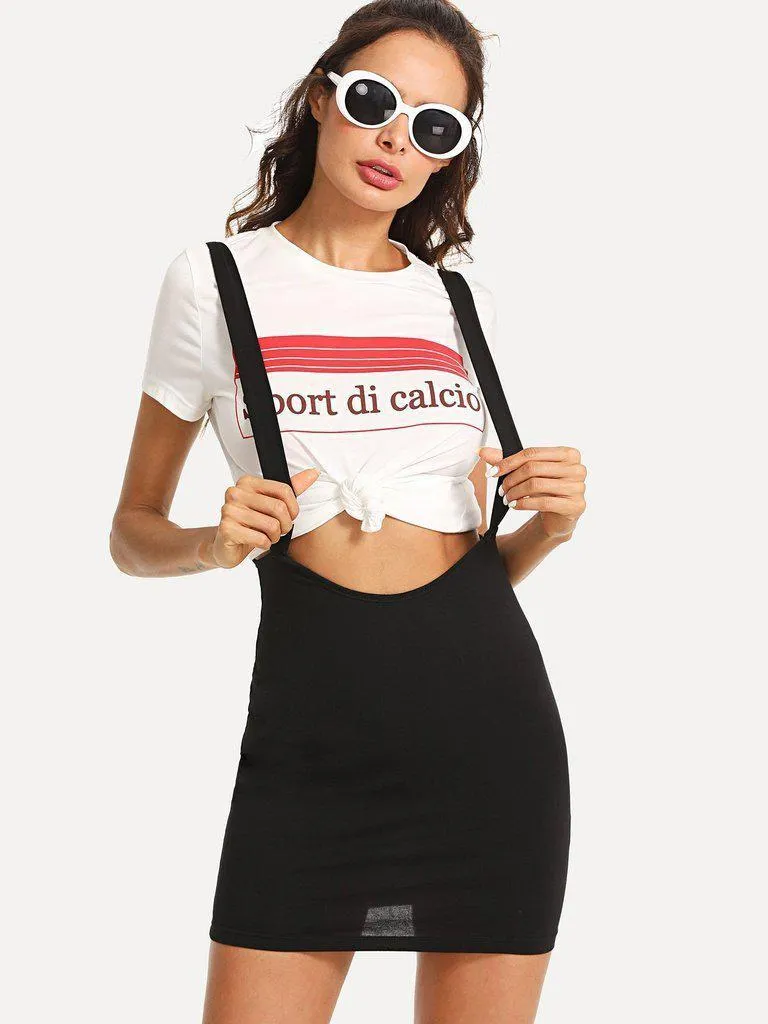 Slim Fit Pinafore Skirt