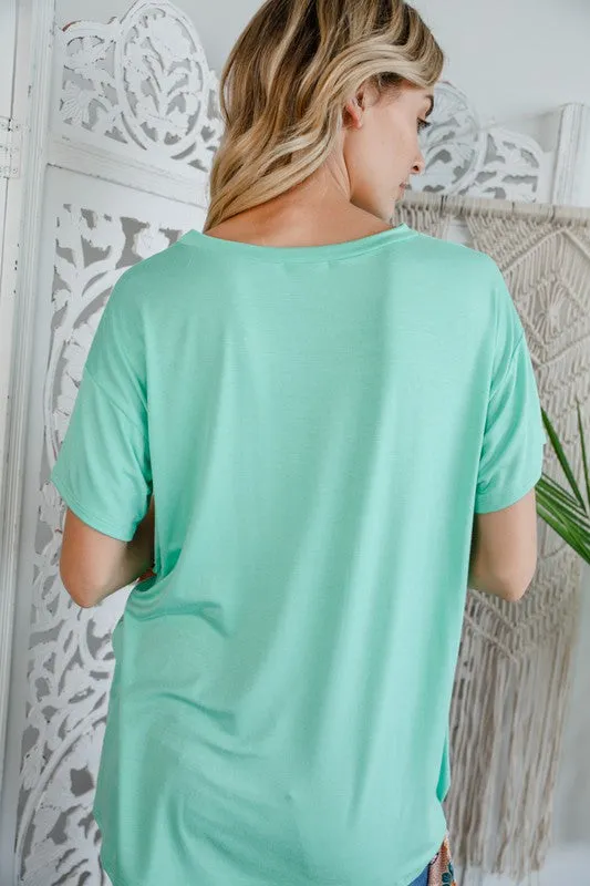 Solid Woven Floral Side Tie Top