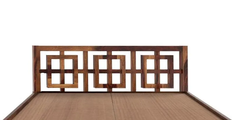 STOYA BED QUEEN Sheesham Wood (Honey Finish)