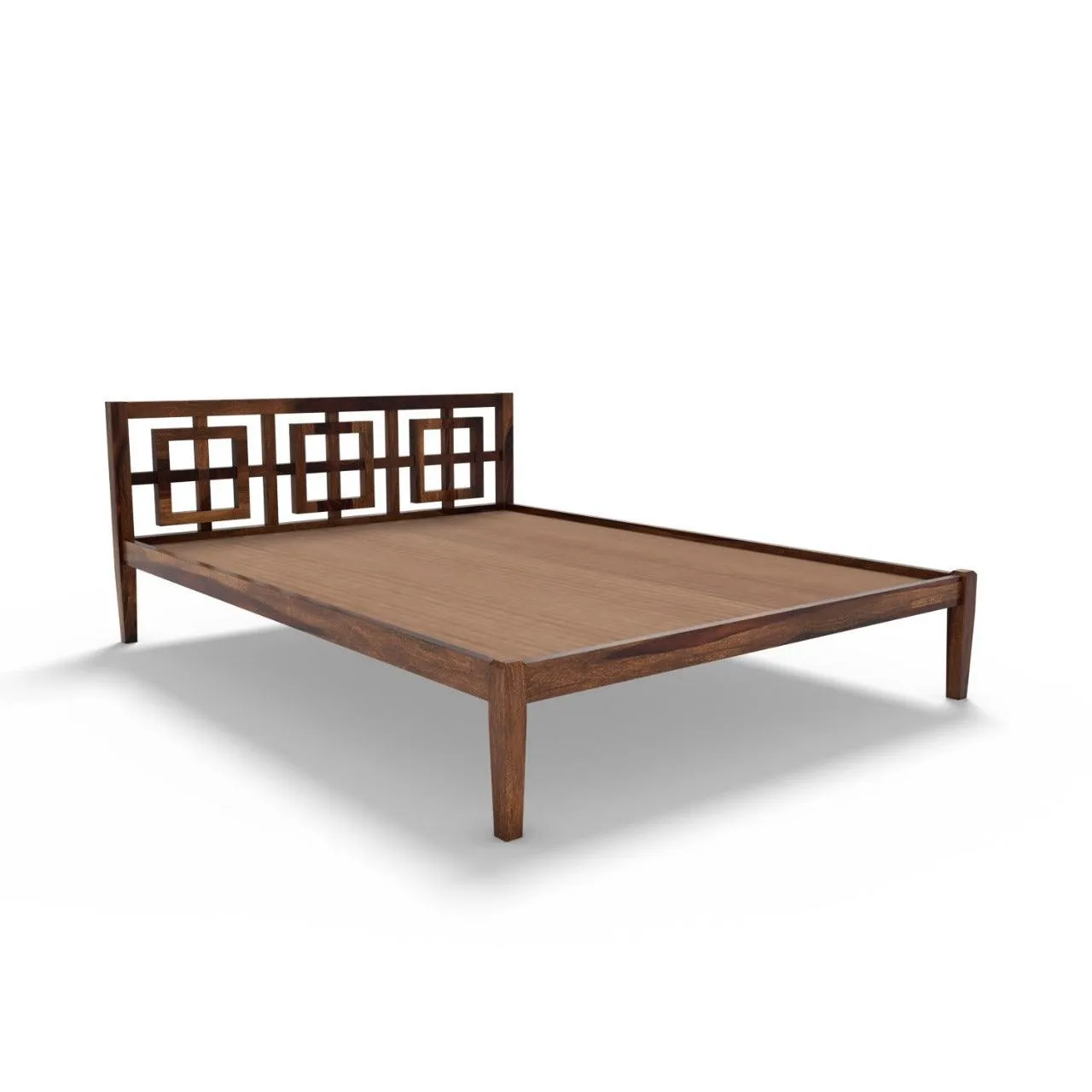 STOYA BED QUEEN Sheesham Wood (Honey Finish)