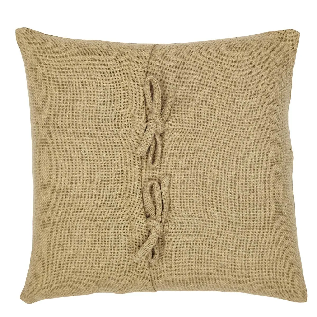 Stratton Applique Star Burlap Pillow 16" Filled