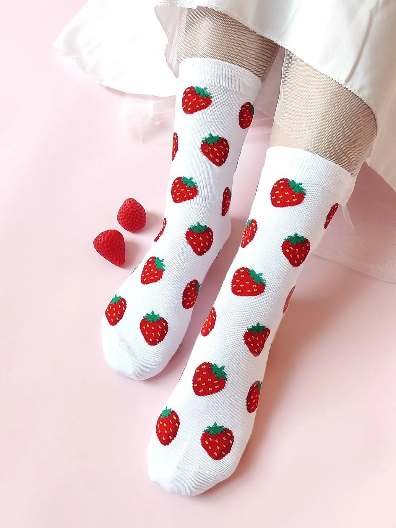 Strawberry Socks Cute Berry Socks Funny Socks for Women Novelty Socks Funky