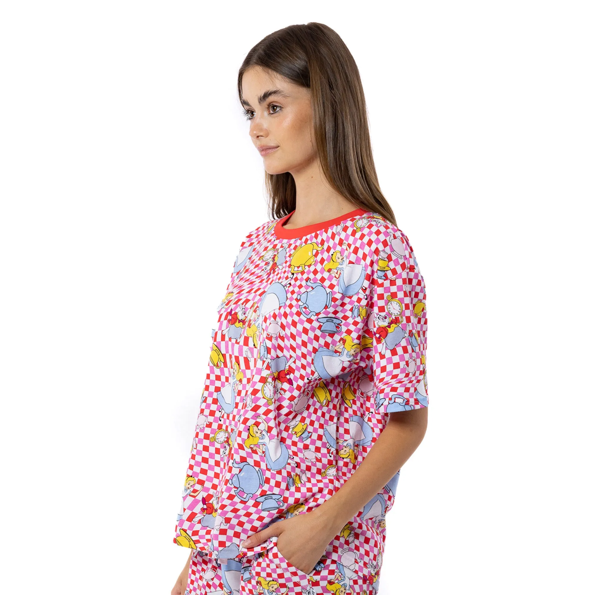 Women's Alice In Wonderland Short Sleeve Sleep Tee