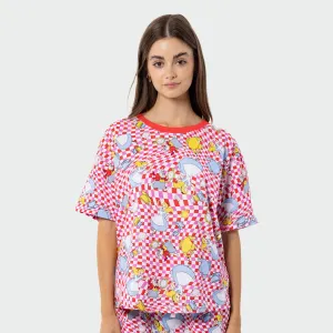 Women's Alice In Wonderland Short Sleeve Sleep Tee