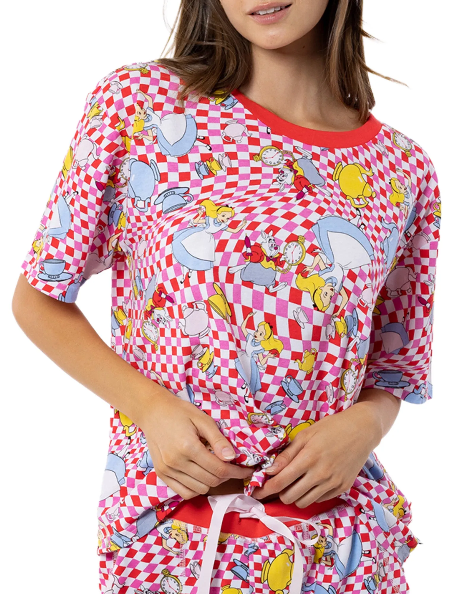 Women's Alice In Wonderland Short Sleeve Sleep Tee