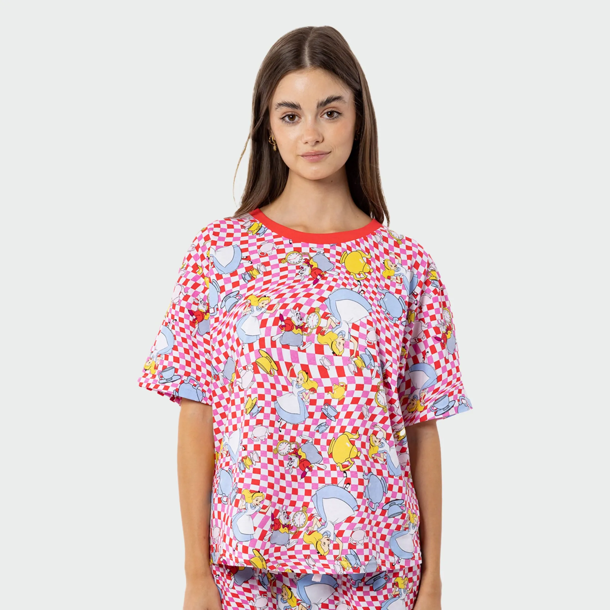 Women's Alice In Wonderland Short Sleeve Sleep Tee