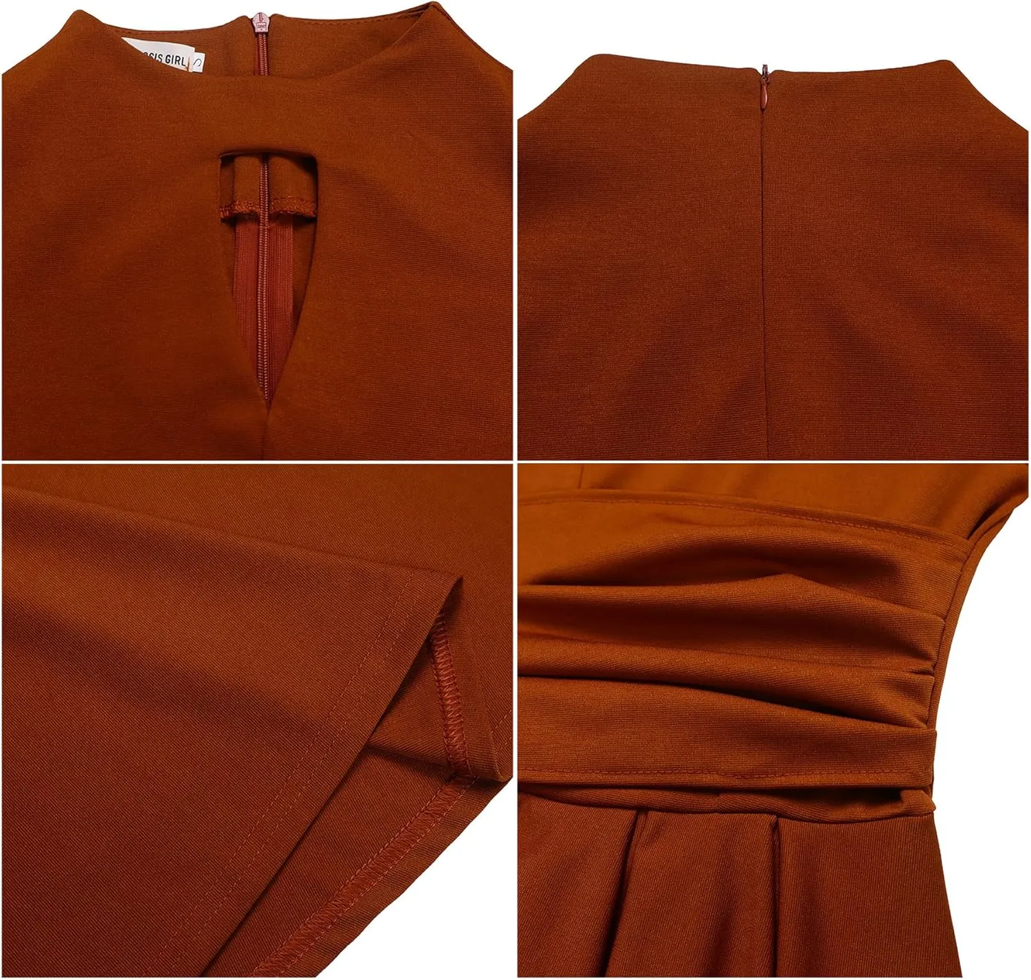 Women's Long Sleeve Maxi Dress High Waist Ruched A Line Swing Cocktail Party Dresses Plus Size