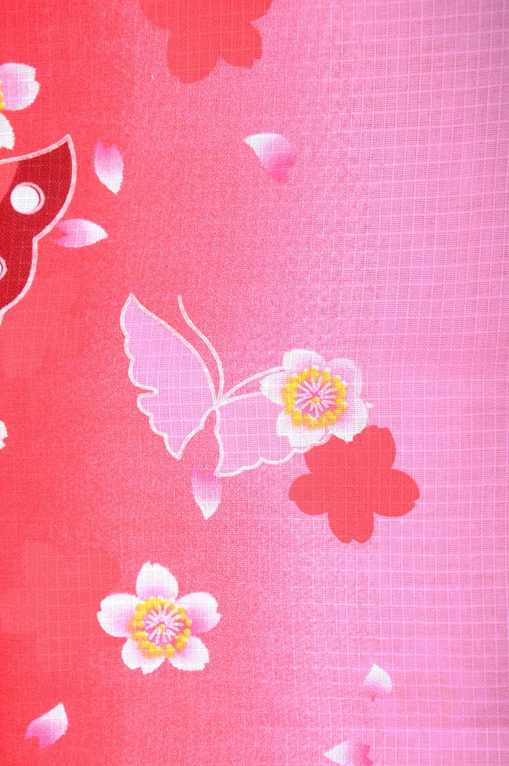 Yukata for indoor use / sakura&butterfly  :EM007-Red