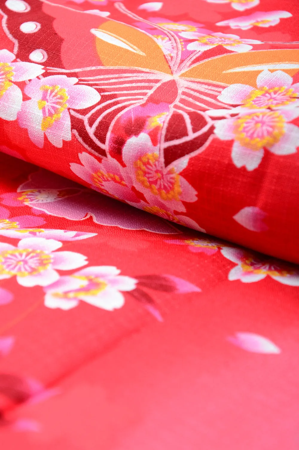 Yukata for indoor use / sakura&butterfly  :EM007-Red
